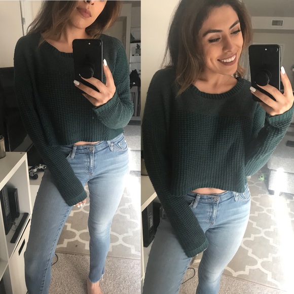 Urban Outfitters Tops - Cropped Teal Sweater